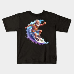 ny Grandpa Surfing 2 Kids T-Shirt